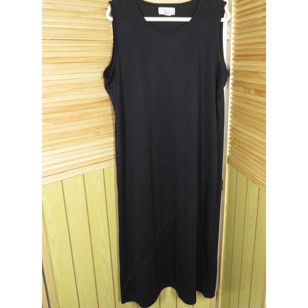Maggie McNaughton Vintage Black Sleeveless Maxi Dress Plus Size 1X - Picture 3 of 6